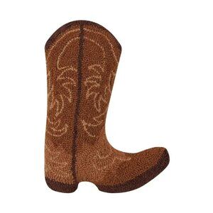 Brown Cowboy Boot Hook Pillow NEW